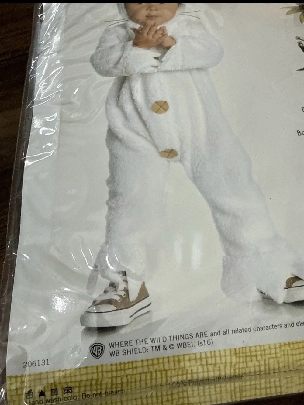 Baby Max White Infant Bodysuit Costume - Where The Wild Things Are